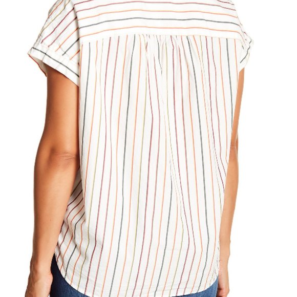 💐HP 💐 Madewell Central Sadie Multi-stripe Shirt - Perfect Condition - Picture 9 of 9